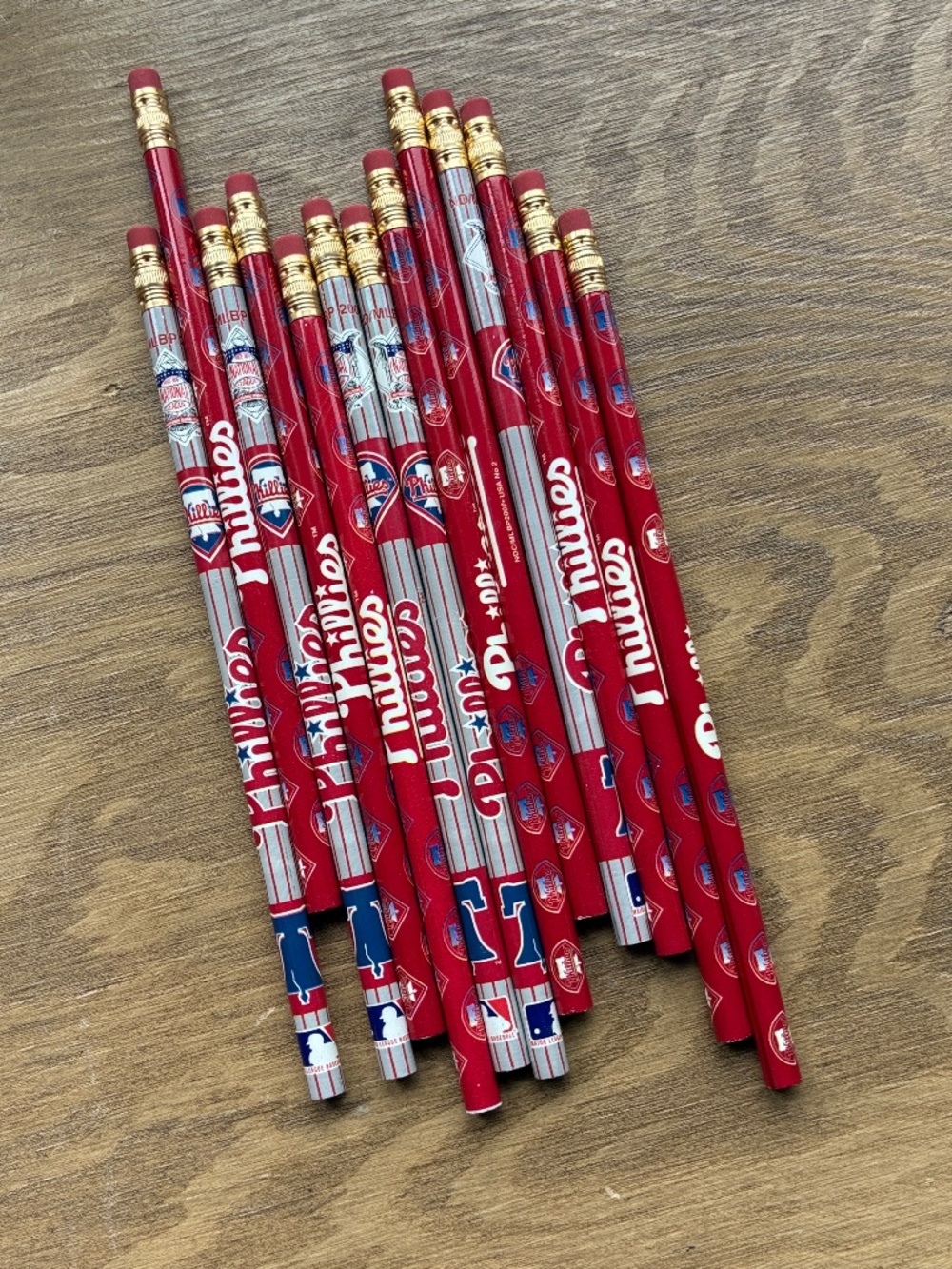 Vintage Philadelphia Phillies Pencils 13 Total MLB Baseball Retro Unused  Eraser